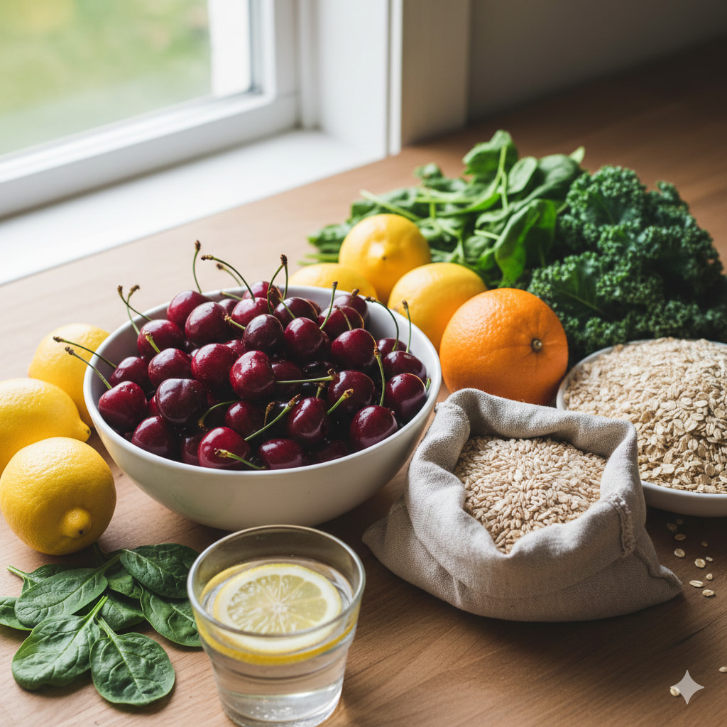 Low purine diet choices supporting gout foot treatment Edmonton and long term flare prevention