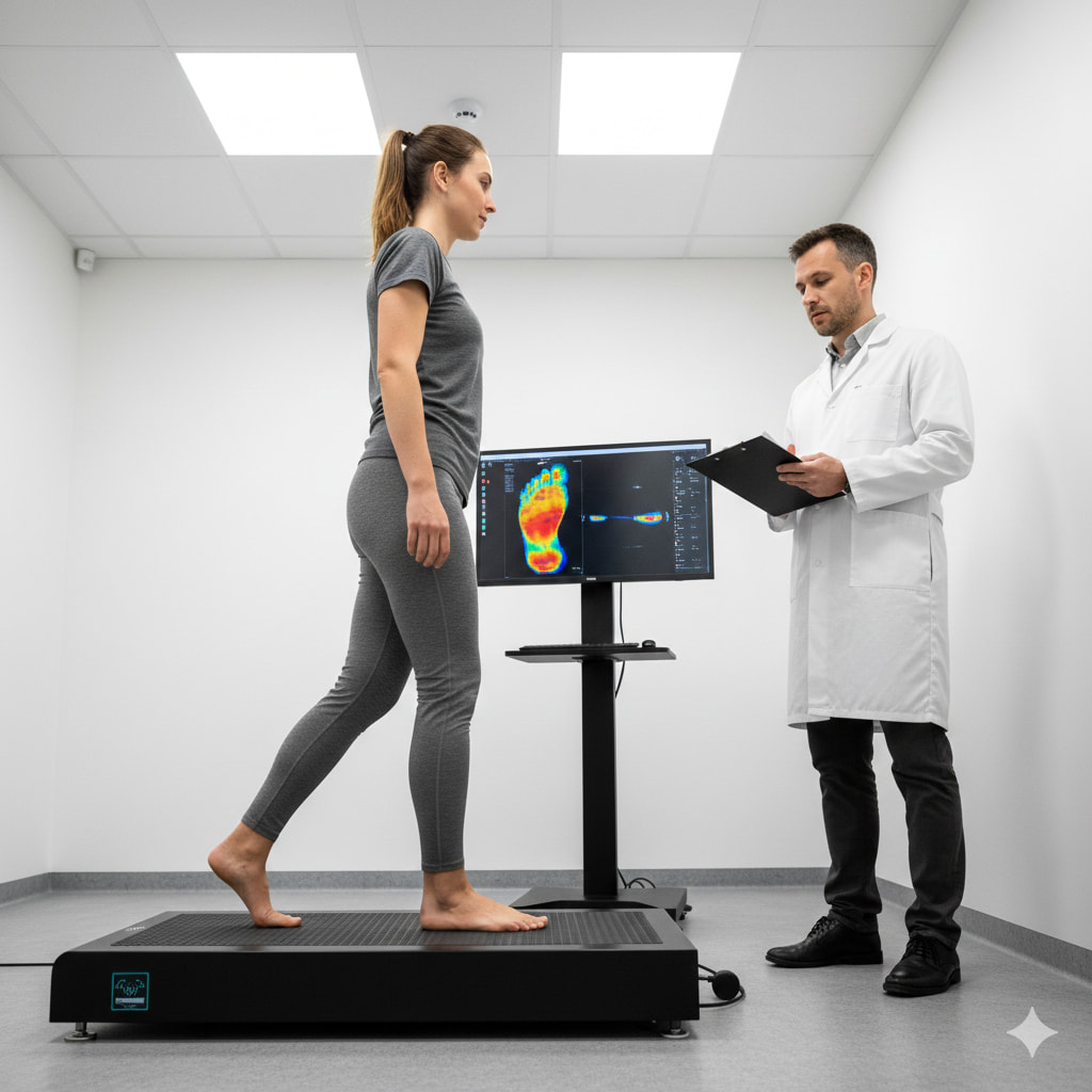 Gait assessment for heel pain treatment Edmonton clinic using pressure mapping